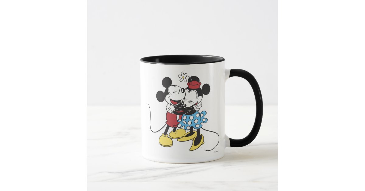 Mickey and Minnie Mouse Perfect Match Ceramic Coffee Mug Holds 20 Ounces