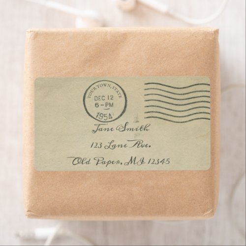 Antique Mid_century Your Town Postmark Label