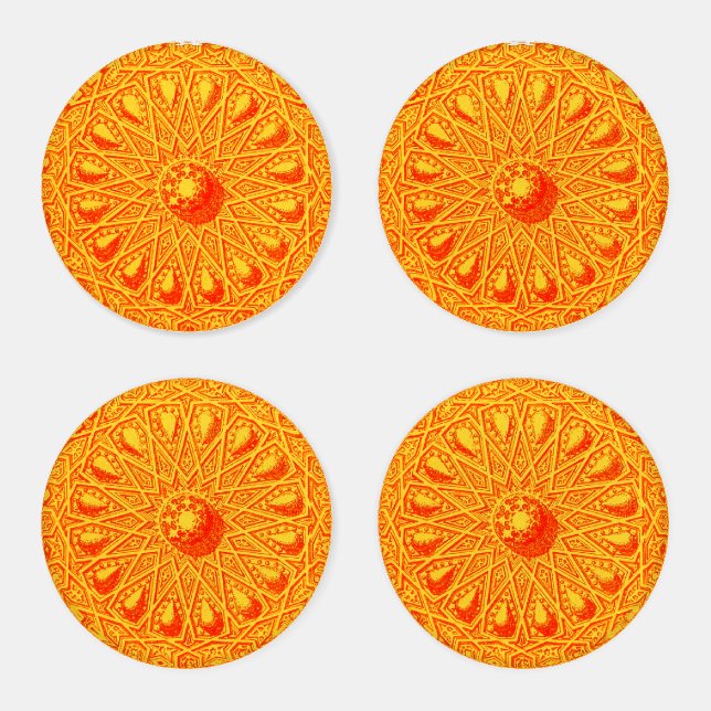 antique Middle Eastern motif Coaster Set (Set)