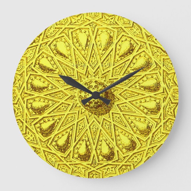 antique Middle Eastern motif Large Clock (Front)