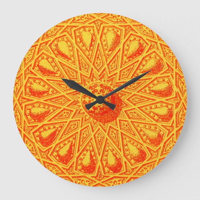 antique Middle Eastern motif Large Clock (Front)