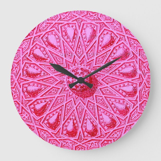 antique Middle Eastern motif Large Clock (Front)
