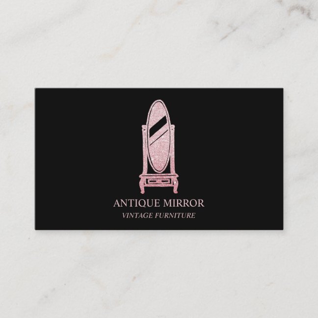 Antique Mirror Vintage Home Decor Business Card