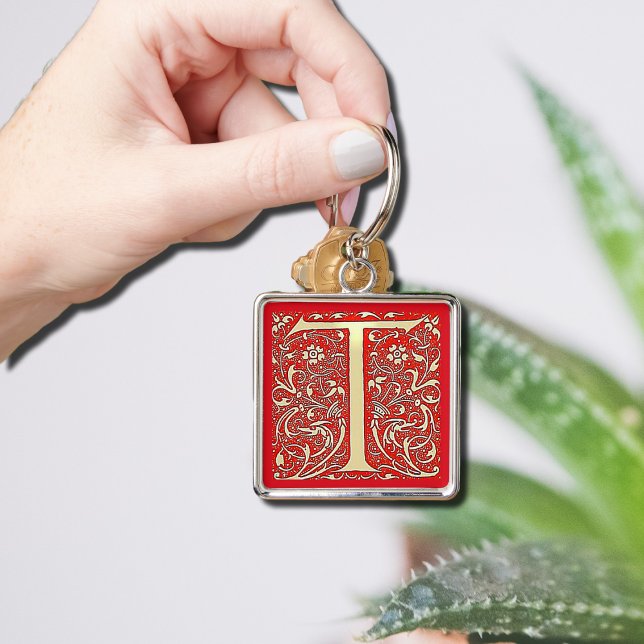 Antique monogram T Keychain (Creator Uploaded)