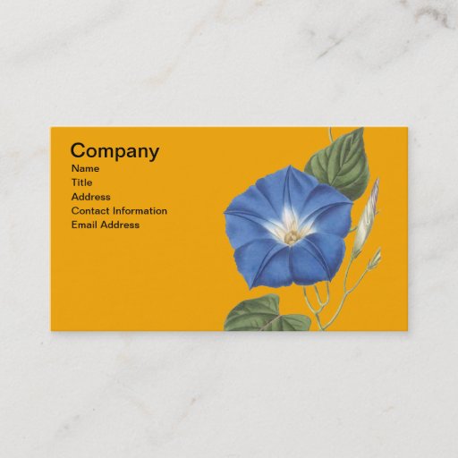Customizable Antique Morning Glory Print Business Card Template