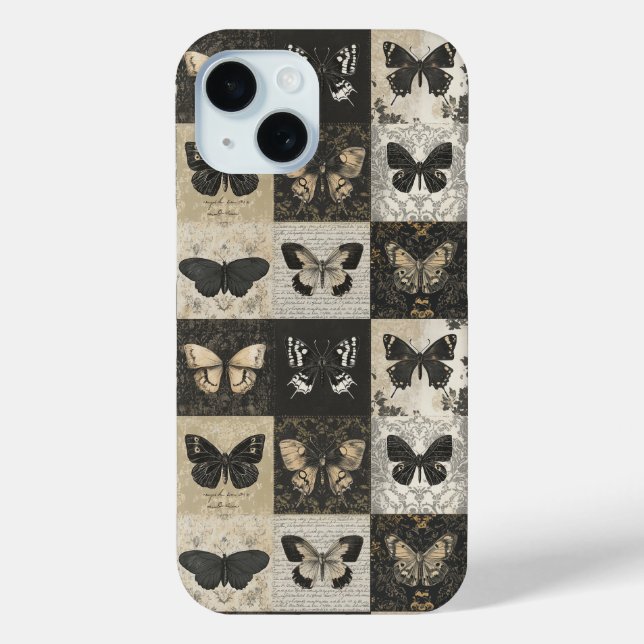 Antique Moth & Butterfly Collage  Case-Mate iPhone Case (Back)