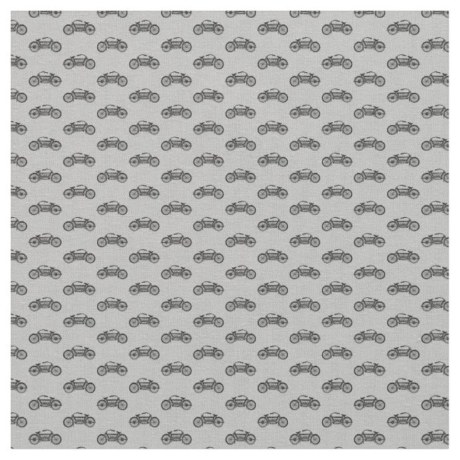 Antique Motorcycles CUSTOM BACKGROUND COLOR Fabric (Close Up)