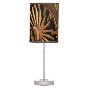 Antique mule train wagon table lamp