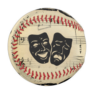 Antique Music and Theater Masks Baseball