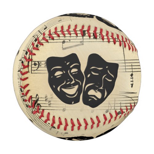 Antique Music and Theater Masks Baseball