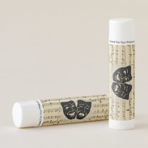 Antique Music and Theater Masks Lip Balm