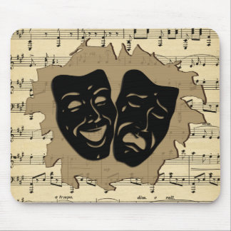 Antique Music and Theater Masks Mouse Pad