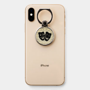 Antique Music and Theater Masks Phone Ring Stand