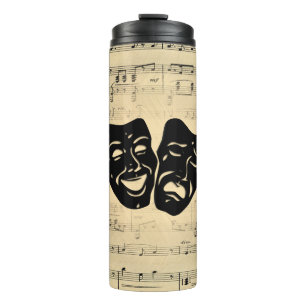 Antique Music and Theater Masks Thermal Tumbler