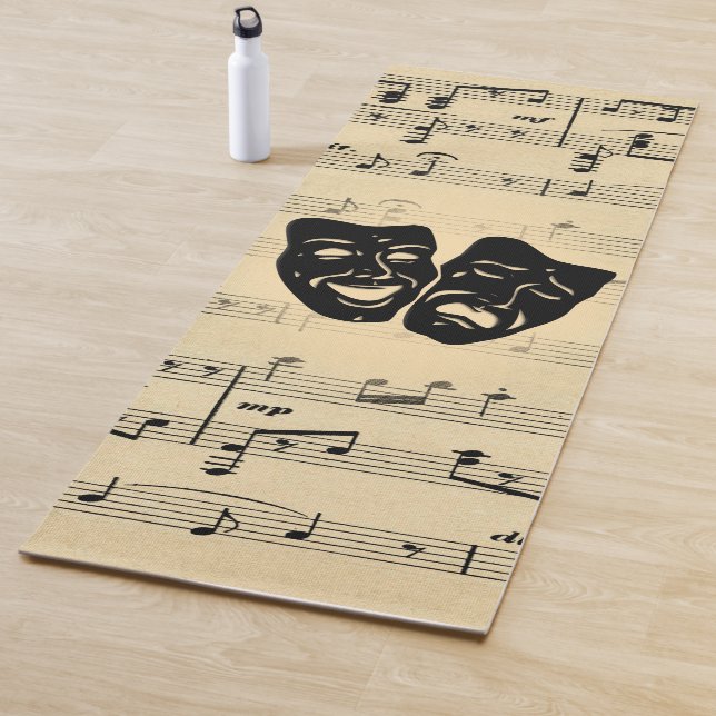 Antique Music and Theater Masks Yoga Mat (In Situ)