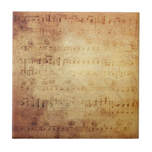 Antique Music Ceramic Tile