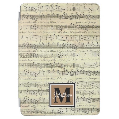 Antique Music note Musician Monogram    iPad Air Cover