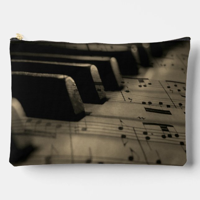 Antique Music Piano Keys  Accessory Pouch (Front)