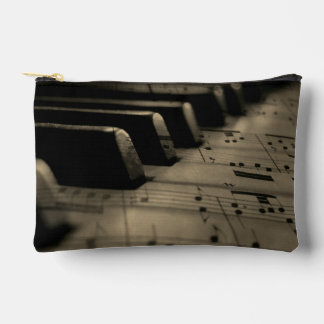 Antique Music Piano Keys Accessory Pouch