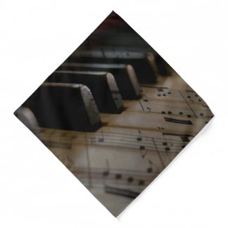 Antique Music Piano Keys Bandana
