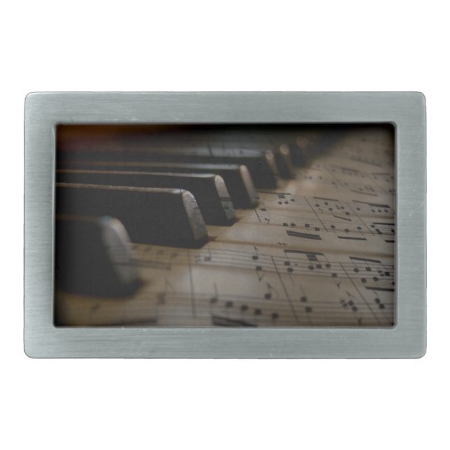 Antique Music Piano Keys  Belt Buckle (Front)