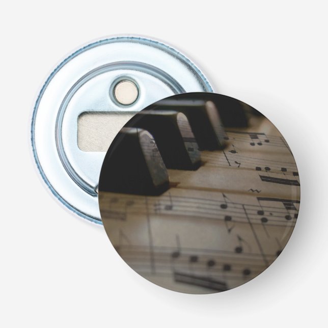 Antique Music Piano Keys Bottle Opener (Front)