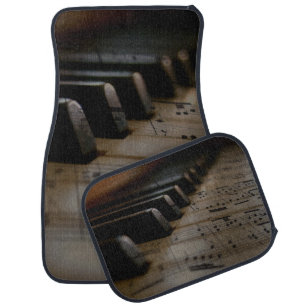 Antique Music Piano Keys Car Floor Mat
