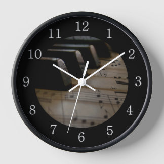 Antique Music Piano Keys  Clock