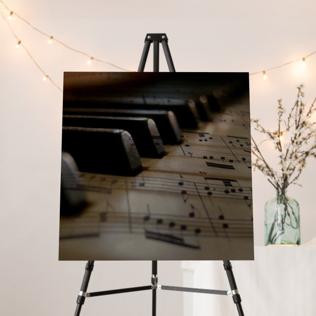 Antique Music Piano Keys Foam Board (In Situ (Stand))