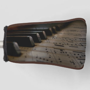 Antique Music Piano Keys Golf Head Cover