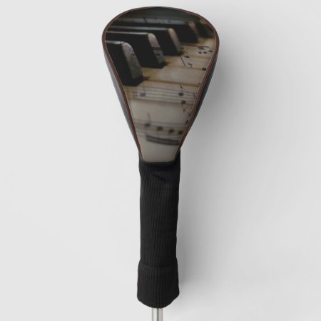 Antique Music Piano Keys Golf Head Cover