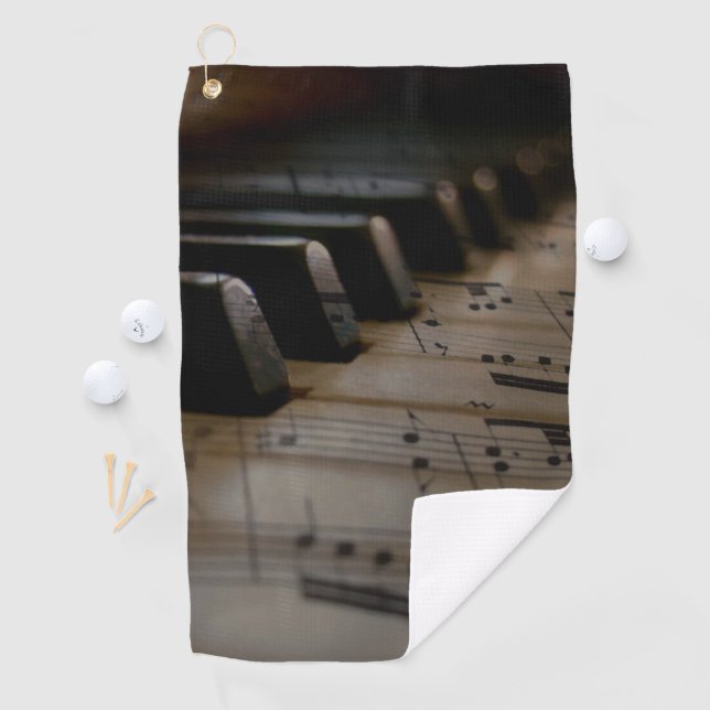 Antique Music Piano Keys Golf Towel (InSitu)