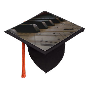 Antique Music Piano Keys Graduation Cap Topper