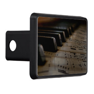 Antique Music Piano Keys Hitch Cover