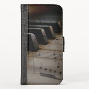Antique Music Piano Keys  iPhone X Wallet Case