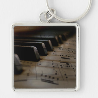 Antique Music Piano Keys Keychain