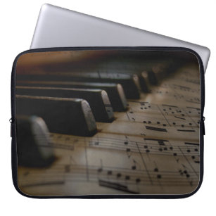 Antique Music Piano Keys Laptop Sleeve