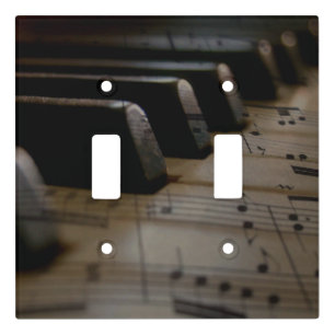 Antique Music Piano Keys Light Switch Cover