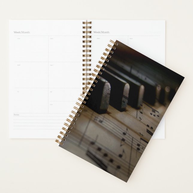 Antique Music Piano Keys Planner (Display)