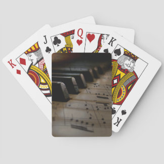 Antique Music Piano Keys Playing Cards