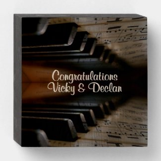 Antique Music Piano Lessons Custom Text 