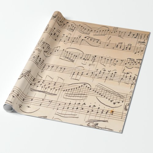 Antique Music Sheet Style 1 Wrapping Paper