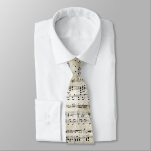 Antique Music Sheet Tie