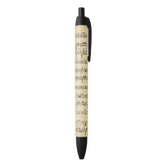 Antique Music Theme Black Ink Pen