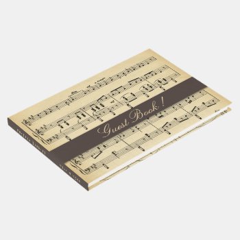 Antique Music Wedding Guest Book by LwoodMusic at Zazzle
