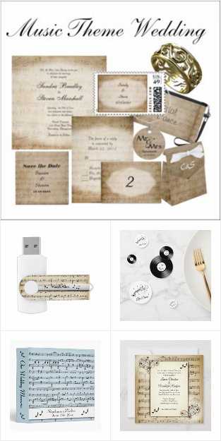 Antique Music Wedding Theme