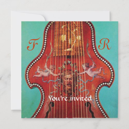 ANTIQUE MUSICAL INSTRUMENTLIRONE Concert Music Invitation