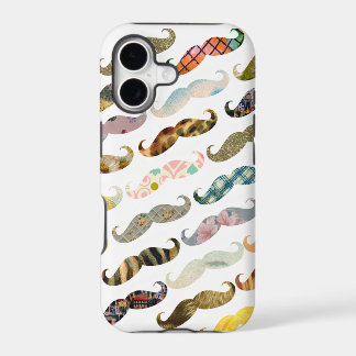 Antique Mustache with Vintage Patterns iPhone Case