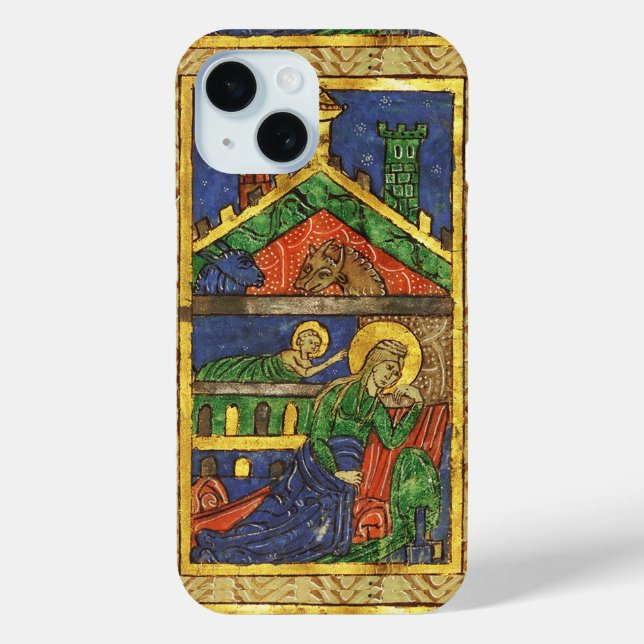 ANTIQUE NATIVITY CHRISTMAS PARCHMENT Case-Mate iPhone CASE (Back)