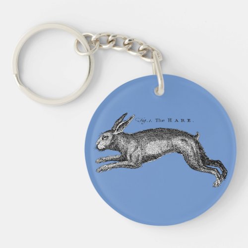 Antique Natural History Art The Hare Keychain